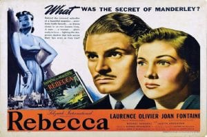 Rebecca (1940) Movie Poster (Red across bottom)
