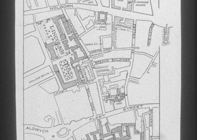 Map of a Portion of London, showing location of the Inns of Court